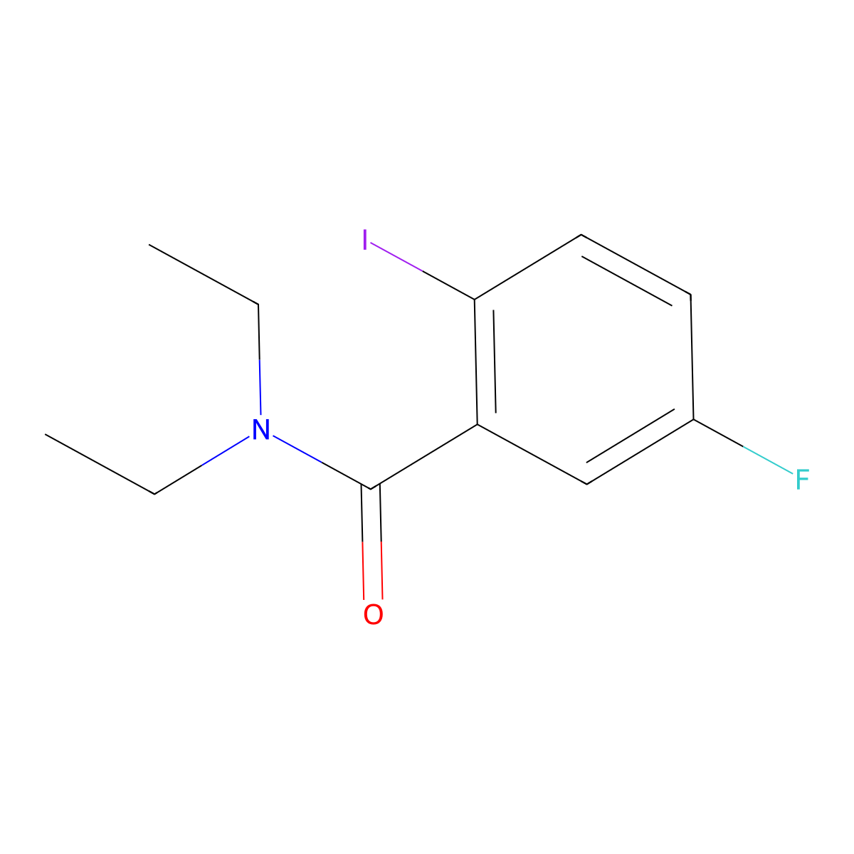 N,N-diethyl-5-fluoro-2-iodobenzamide molecular structure, CAS 2802574-70-3