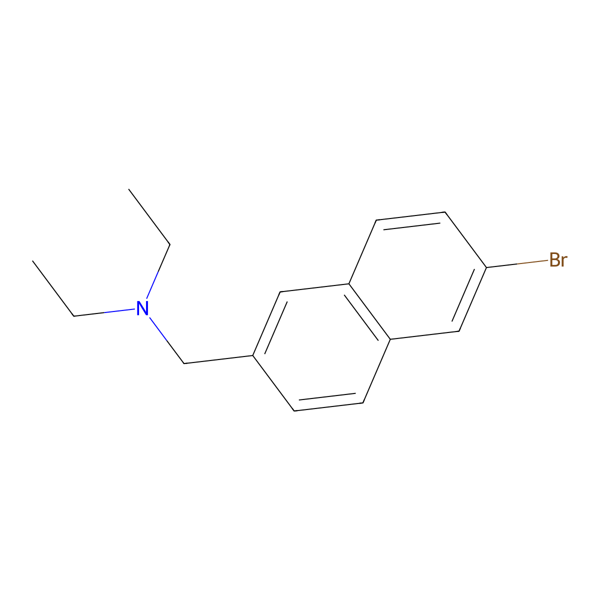 (6-Bromo-naphthalen-2-ylmethyl)-diethyl-amine molecular structure, CAS 2802574-92-9