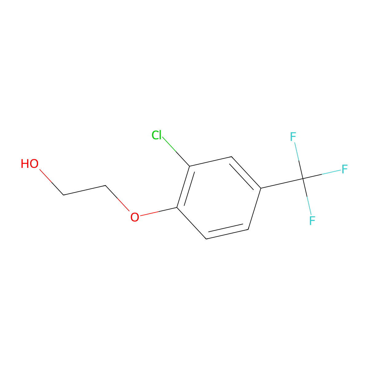 2-[2-Chloro-4-(trifluoromethyl)phenoxy]ethanol molecular structure, CAS 2802575-60-4