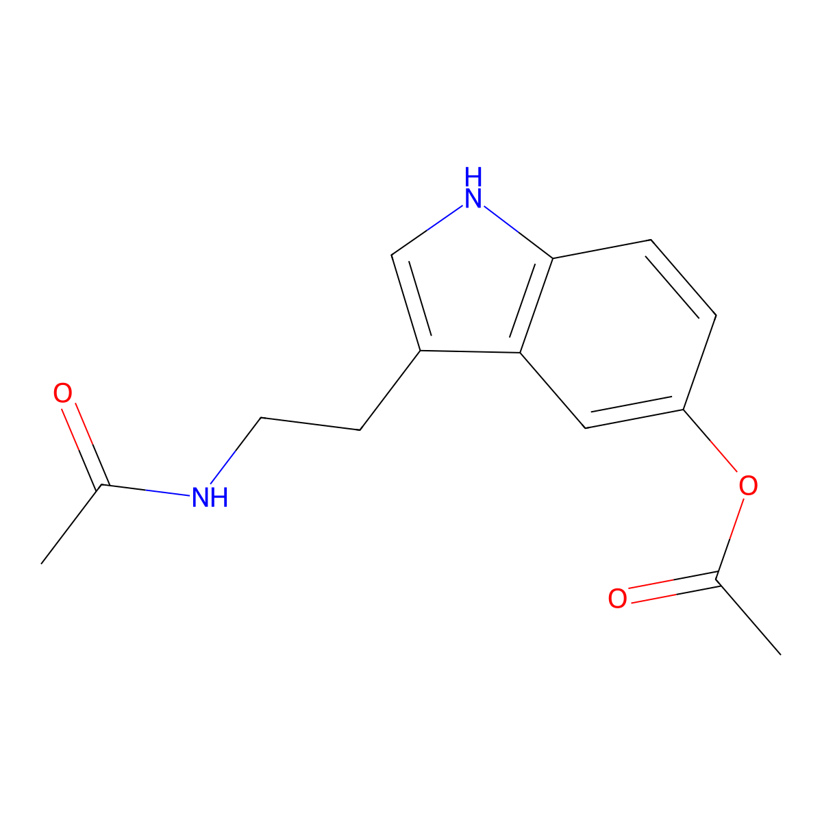 3-(2-acetamidoethyl)-1H-indol-5-yl acetate molecular structure, CAS 28026-16-6