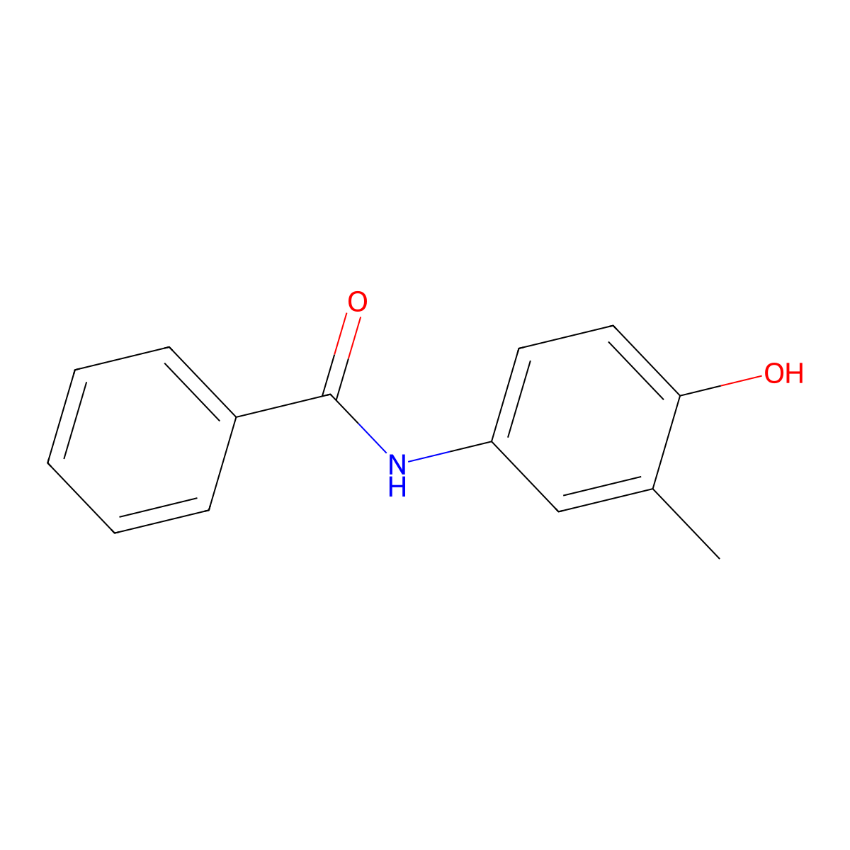 N-(4-hydroxy-3-methylphenyl)benzamide molecular structure, CAS 28026-70-2