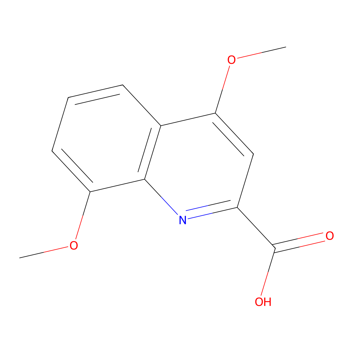 4,8-Dimethoxyquinoline-2-carboxylic acid molecular structure, CAS 28027-15-8