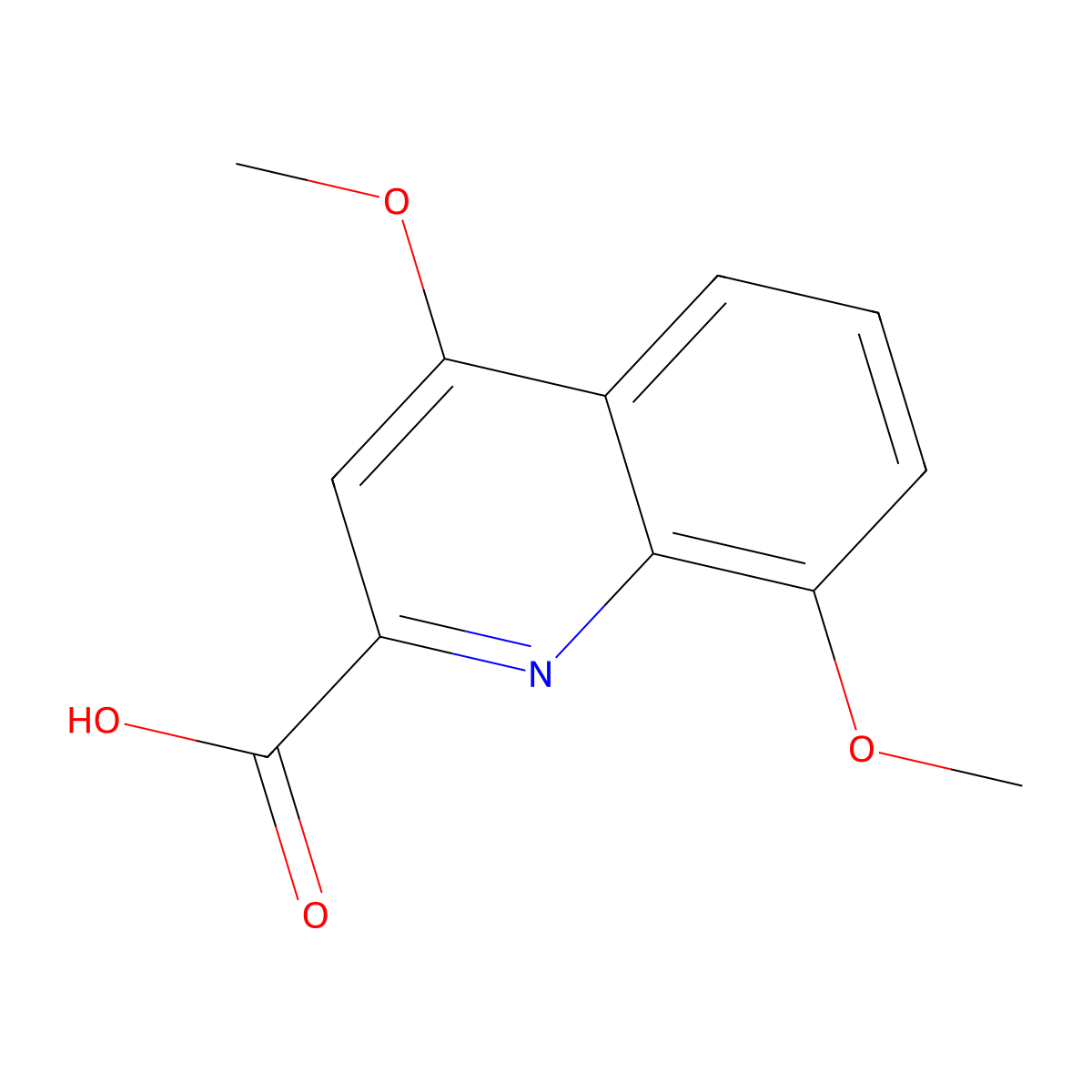 4,8-Dimethoxyquinoline-2-carboxylic acid molecular structure, CAS 28027-15-8