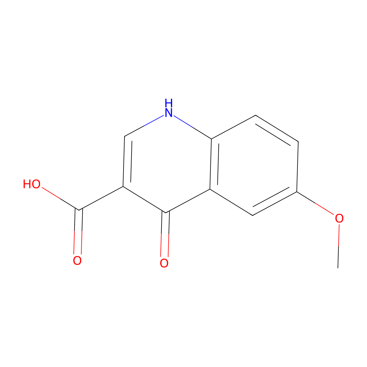 4-Hydroxy-6-methoxyquinoline-3-carboxylic acid molecular structure, CAS 28027-16-9