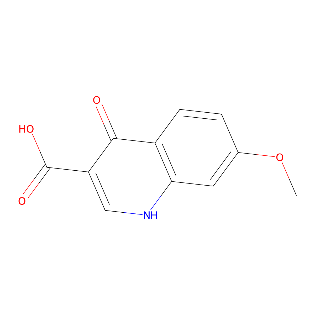 4-Hydroxy-7-methoxyquinoline-3-carboxylic acid molecular structure, CAS 28027-17-0