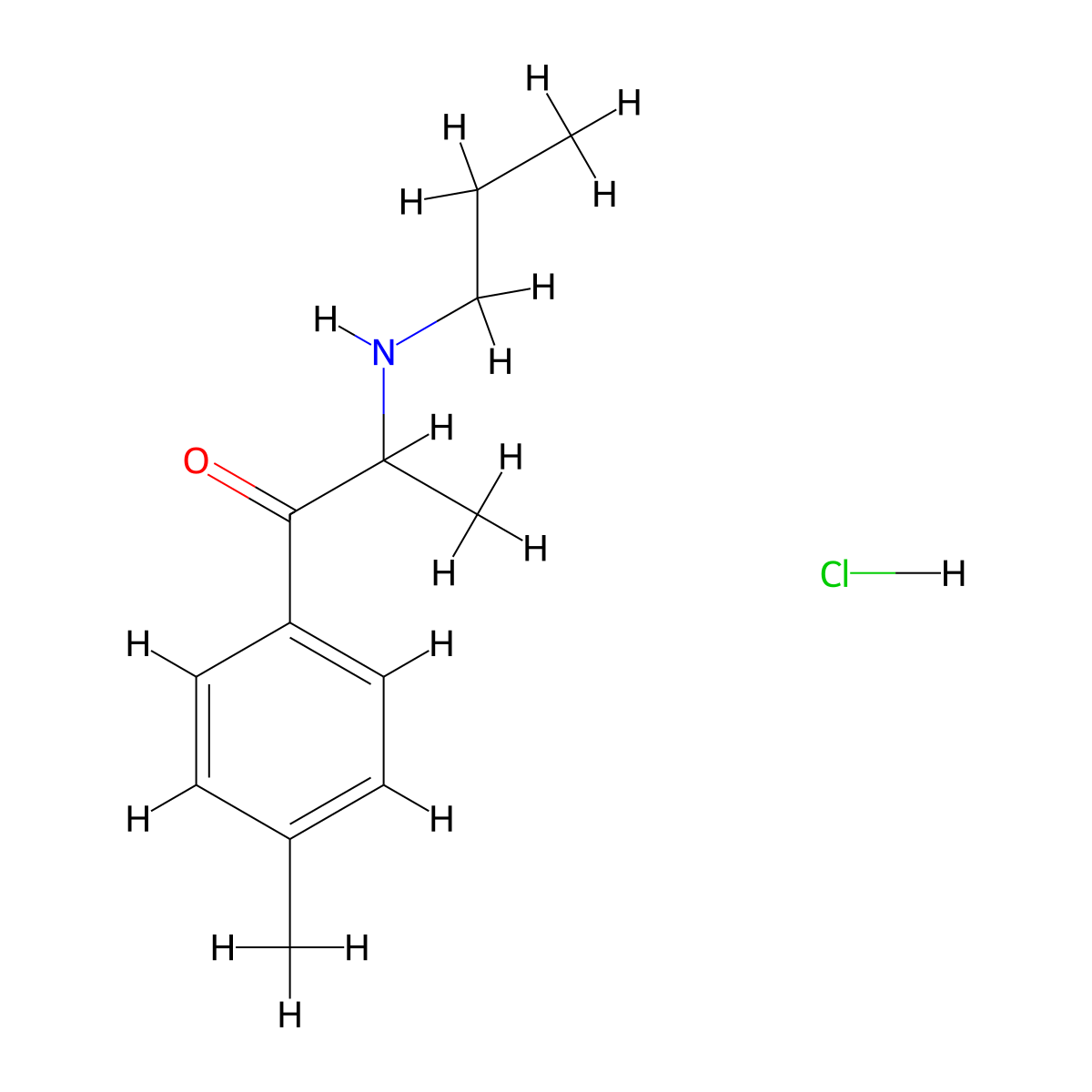 4-methyl-N-Propylcathinone (hydrochloride) molecular structure, CAS 2802790-62-9
