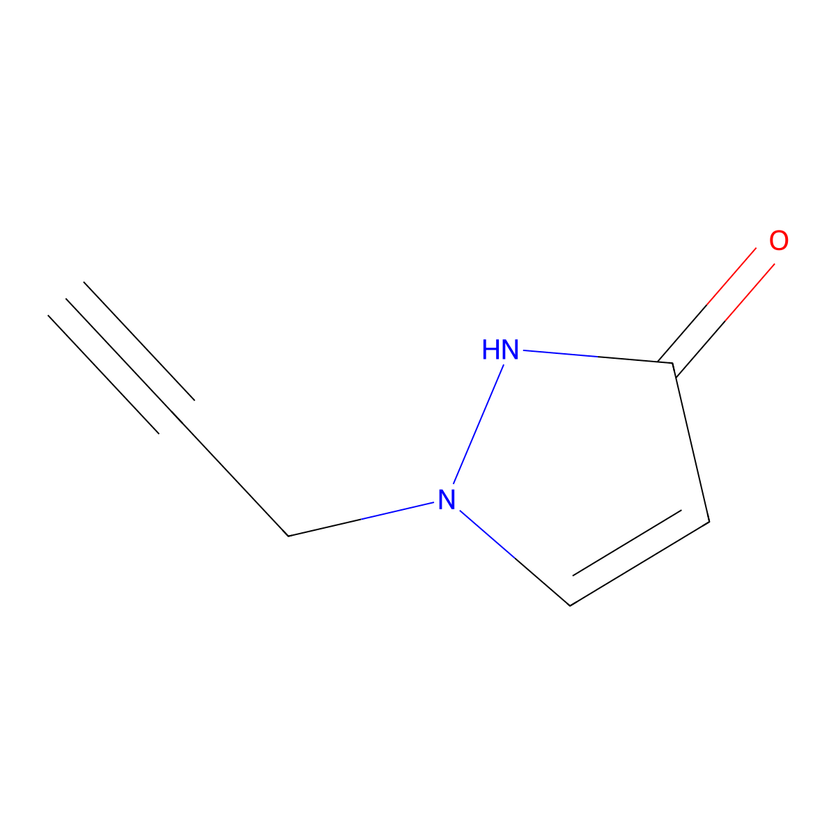 1-(prop-2-yn-1-yl)-2,3-dihydro-1H-pyrazol-3-one molecular structure, CAS 2802981-74-2