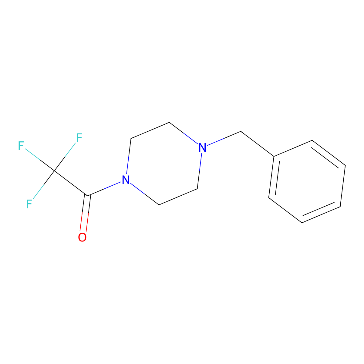 1-(4-Benzylpiperazin-1-yl)-2,2,2-trifluoroethan-1-one molecular structure, CAS 2803-00-1