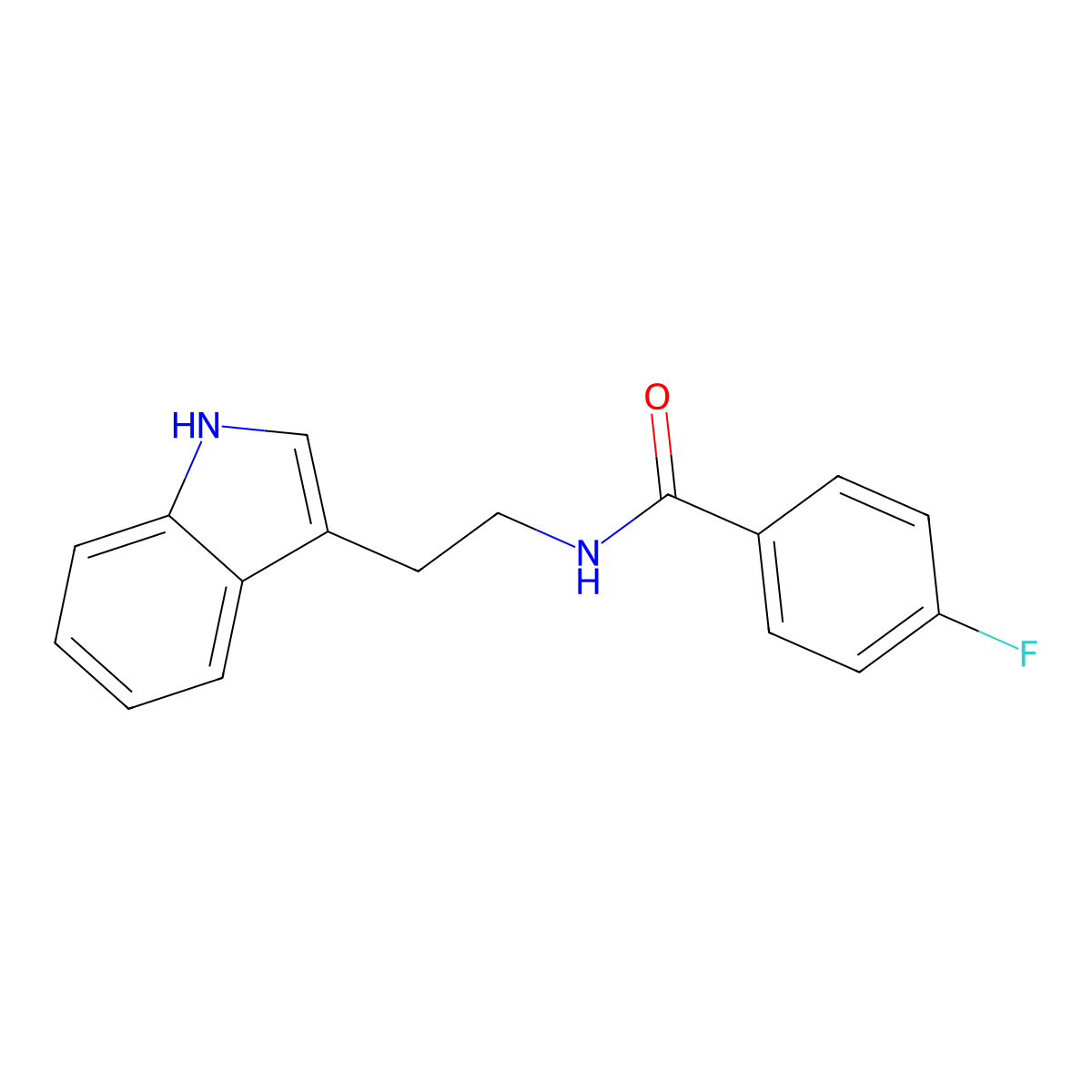 4-fluoro-N-[2-(1H-indol-3-yl)ethyl]benzamide molecular structure, CAS 2803-63-6