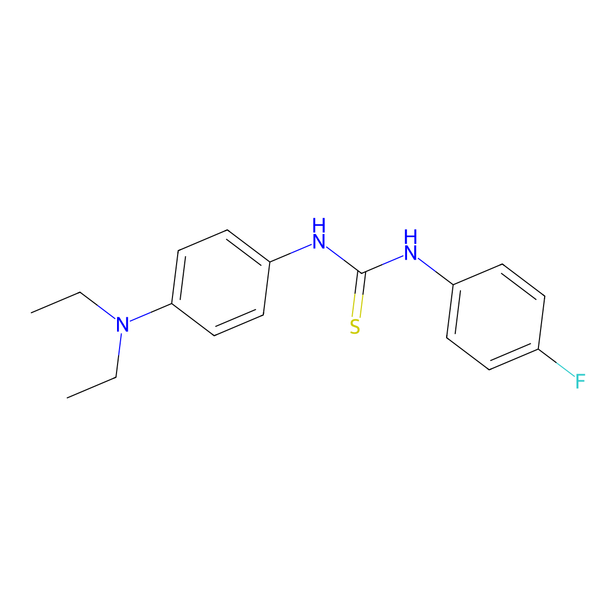 1-[4-(Diethylamino)phenyl]-3-(4-fluorophenyl)thiourea molecular structure, CAS 2803-88-5