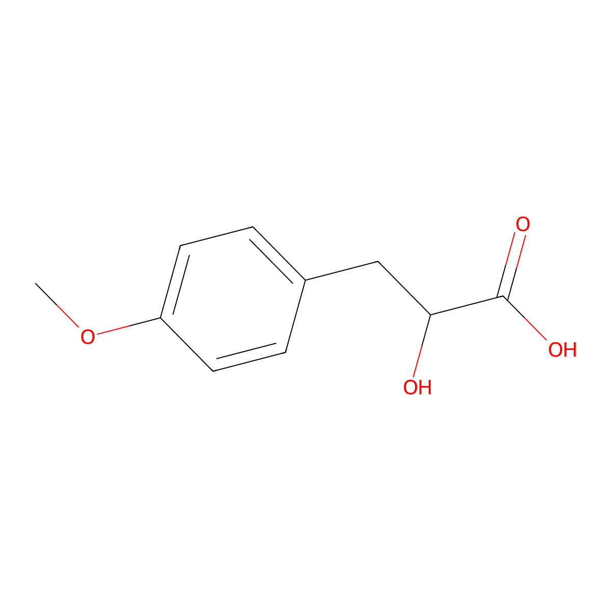 alpha-Hydroxy-4-methoxybenzenepropanoic acid molecular structure, CAS 28030-15-1