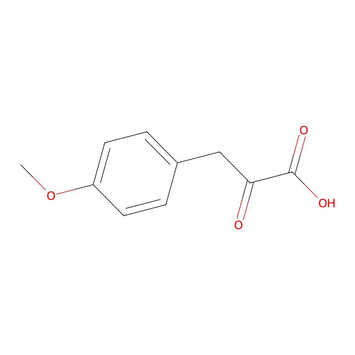 3-(4-Methoxyphenyl)-2-oxopropanoic acid molecular structure, CAS 28030-16-2