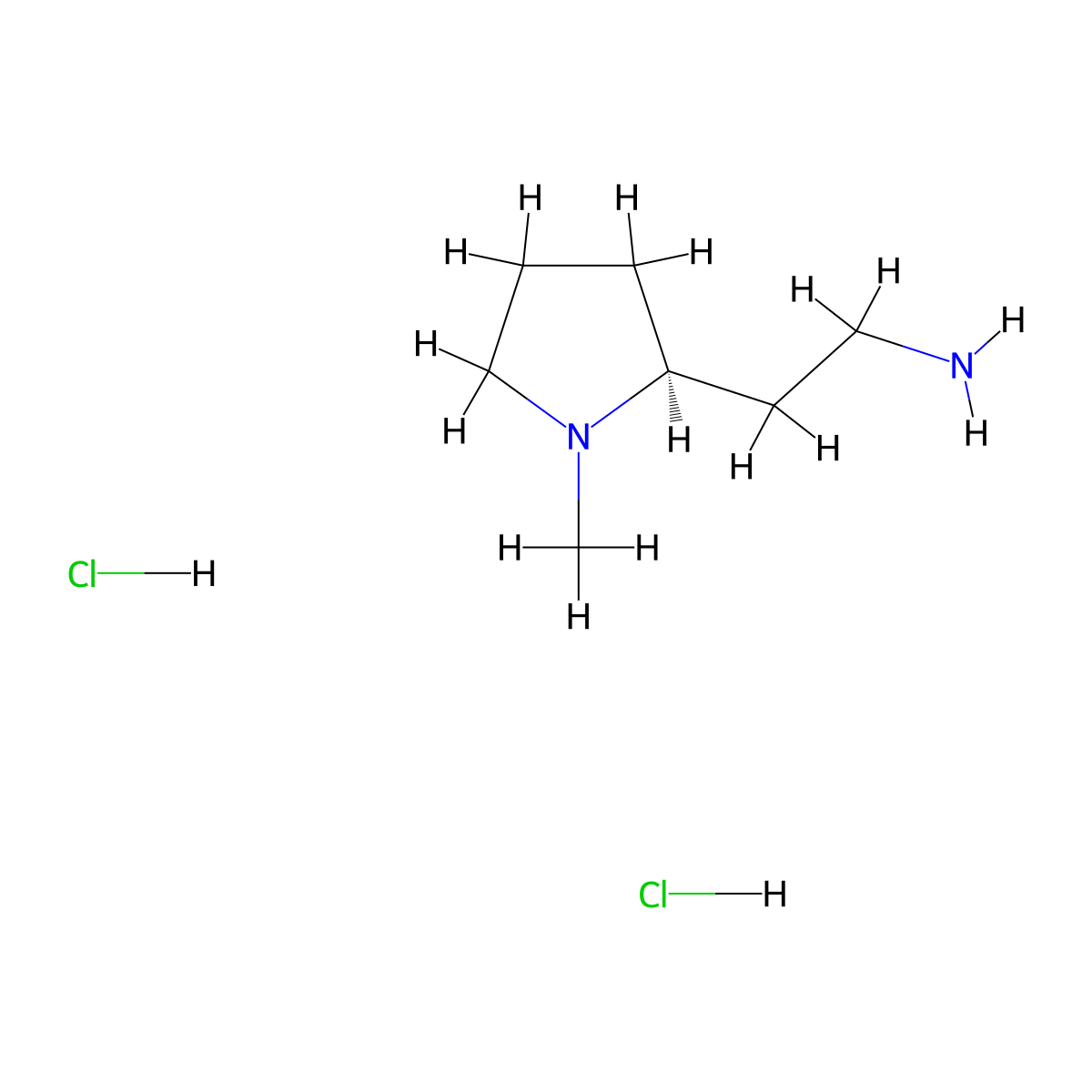 2-[(2S)-1-methylpyrrolidin-2-yl]ethanamine;dihydrochloride molecular structure, CAS 2803108-85-0