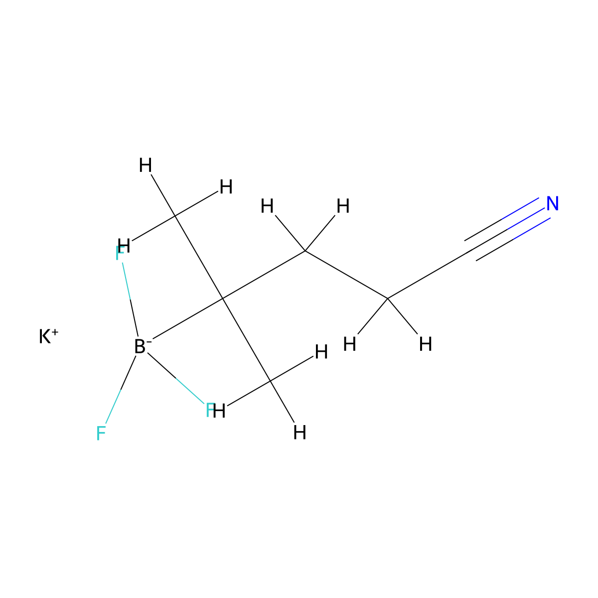 Potassium (4-cyano-2-methylbutan-2-yl)trifluoroboranuide molecular structure, CAS 2803127-27-5