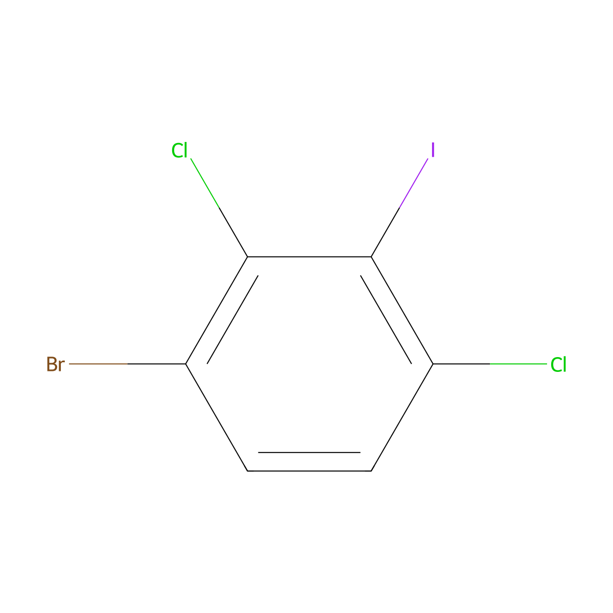 1-Bromo-2,4-dichloro-3-iodobenZene molecular structure, CAS 2803158-90-7