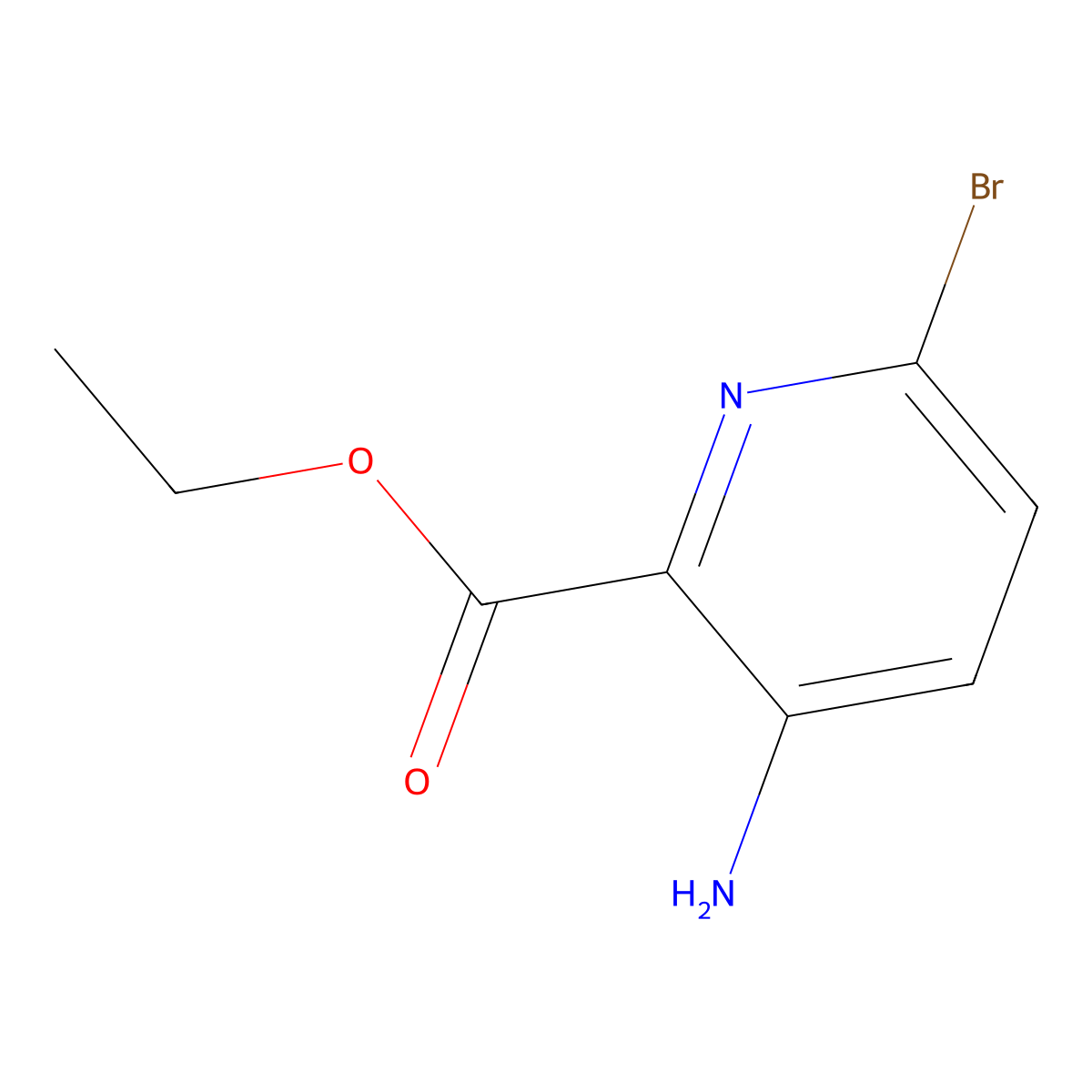 Ethyl 3-amino-6-bromopicolinate molecular structure, CAS 28033-08-1