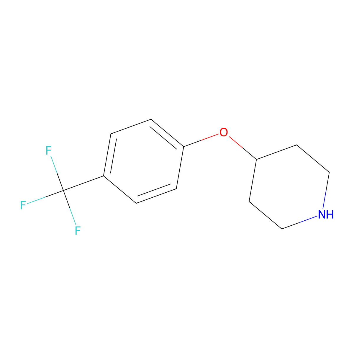 4-(4-(Trifluoromethyl)phenoxy)piperidine molecular structure, CAS 28033-37-6