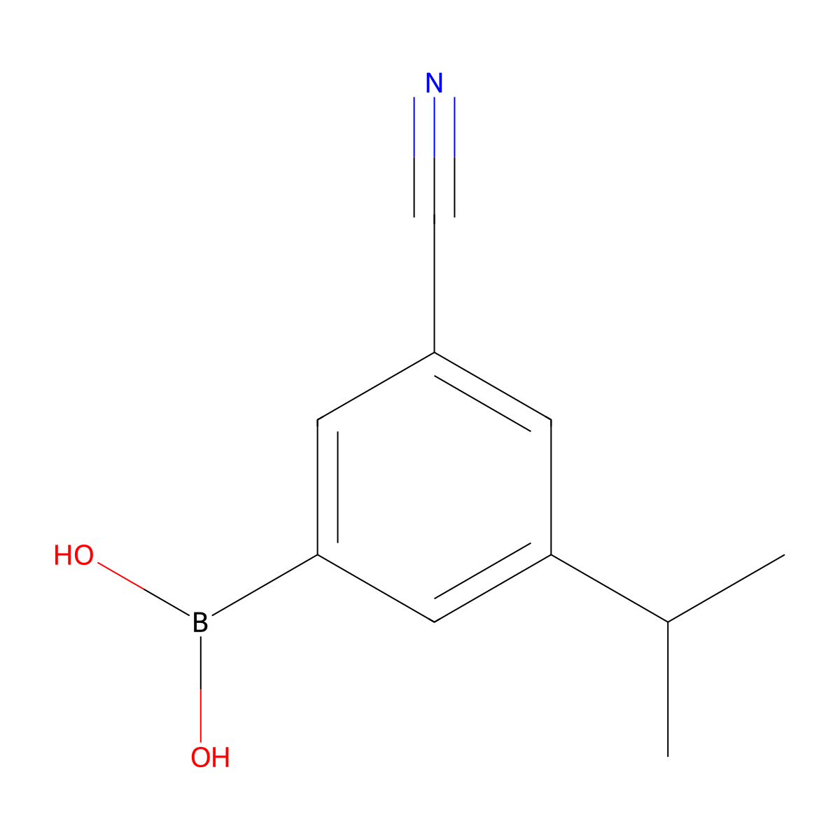 (3-Cyano-5-isopropylphenyl)boronic acid molecular structure, CAS 2803306-60-5