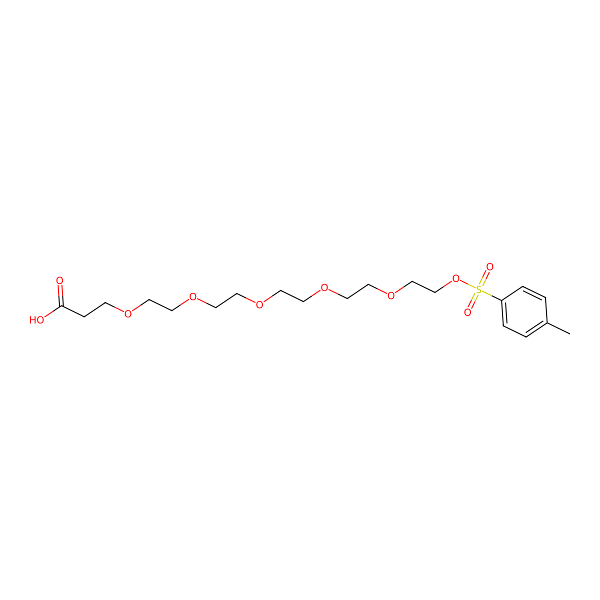 1-(Tosyloxy)-3,6,9,12,15-pentaoxaoctadecan-18-oic acid molecular structure, CAS 2803338-37-4