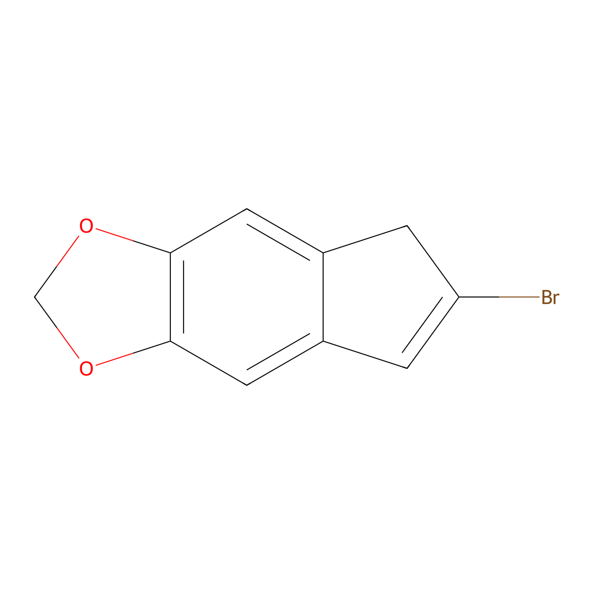 6-Bromo-5H-indeno[5,6-D][1,3]dioxole molecular structure, CAS 2803341-04-8