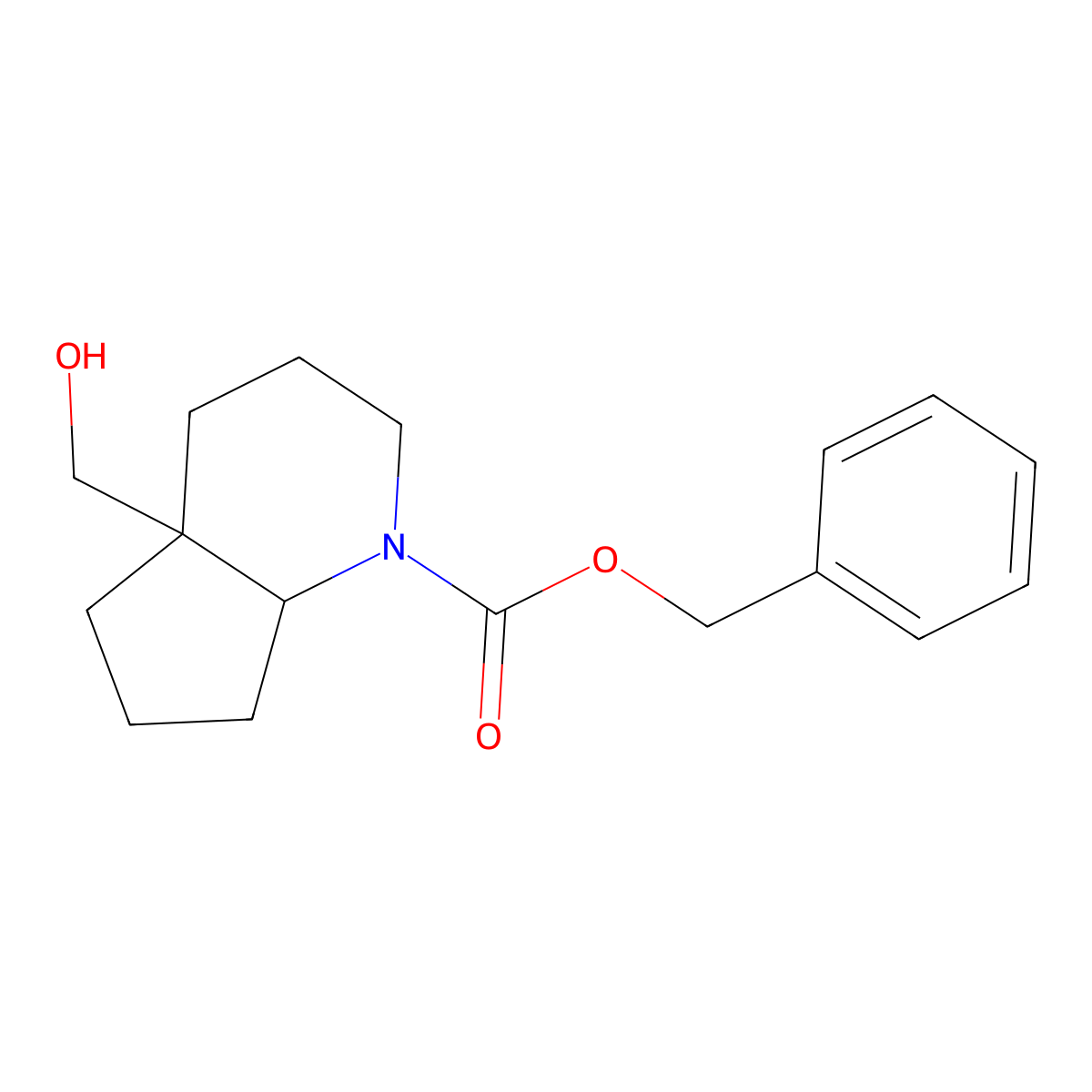 benzyl (4aS,7aR)-4a-(hydroxymethyl)-3,4,5,6,7,7a-hexahydro-2H-cyclopenta[b]pyridine-1-carboxylate molecular structure, CAS 2803359-95-5