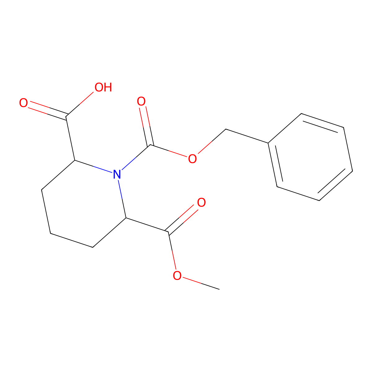 rac-(2R,6S)-1-[(benzyloxy)carbonyl]-6-(methoxycarbonyl)piperidine-2-carboxylic acid molecular structure, CAS 2803366-97-2