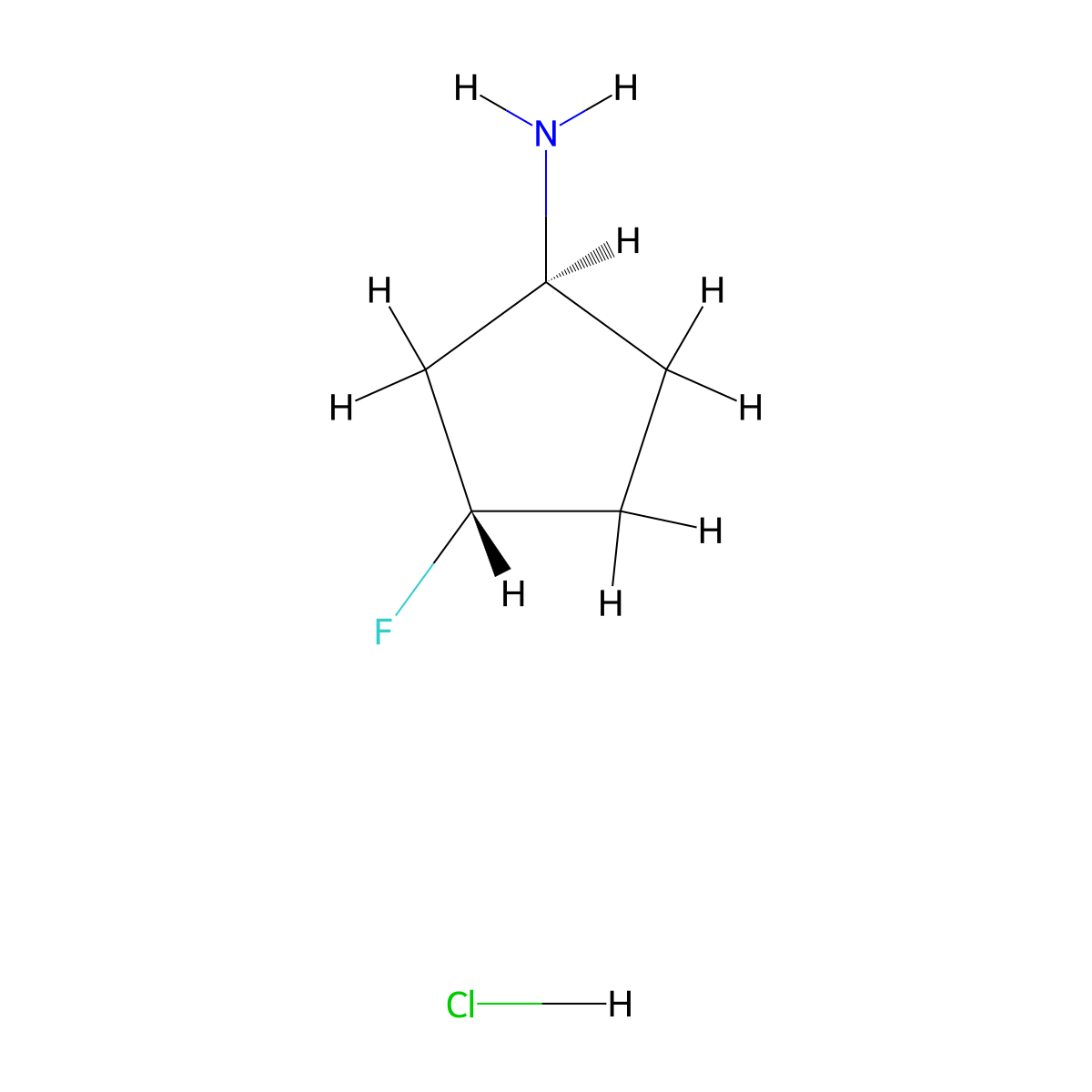 (1S,3S)-3-Fluorocyclopentan-1-amine hydrochloride molecular structure, CAS 2803369-87-9