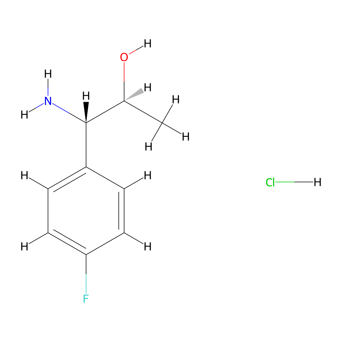 (1S,2S)-1-Amino-1-(4-fluorophenyl)propan-2-OL hydrochloride molecular structure, CAS 2803372-87-2