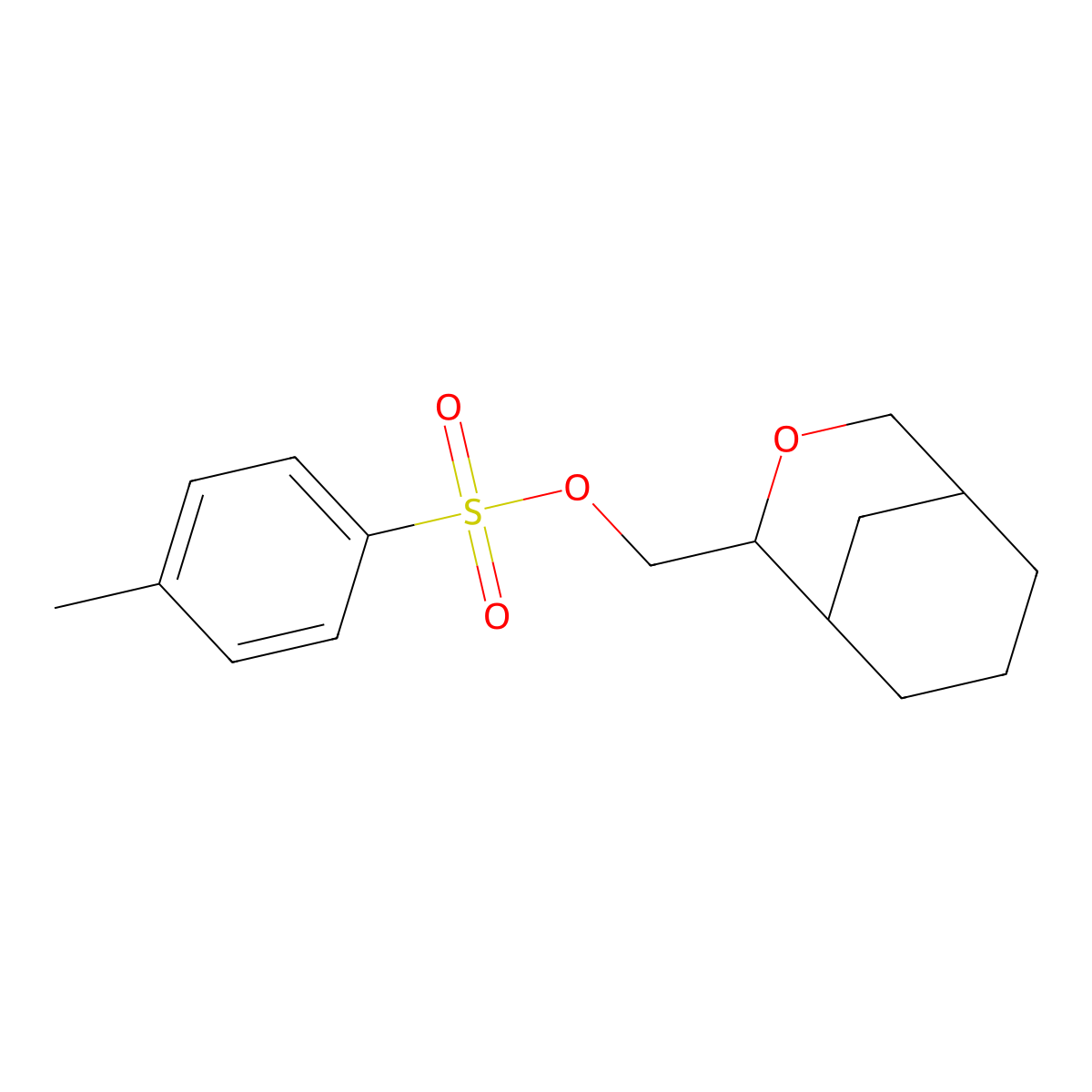 rac-[(1R,2S,5S)-3-oxabicyclo[3.3.1]nonan-2-yl]methyl 4-methylbenzene-1-sulfonate molecular structure, CAS 2803374-90-3