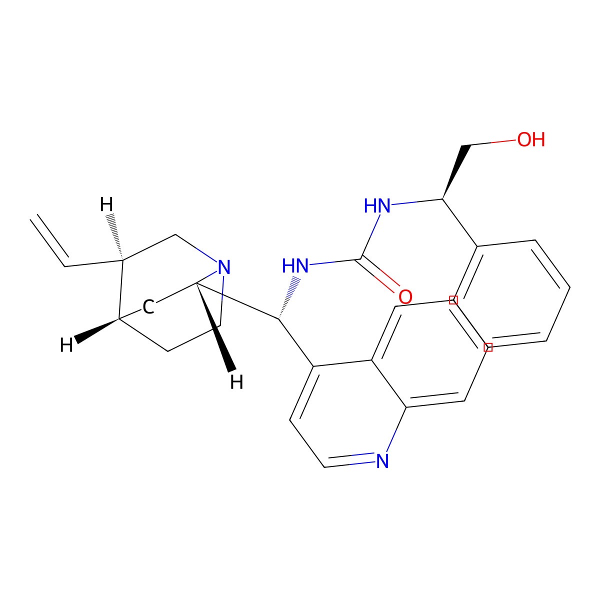 1-((R)-2-Hydroxy-1-phenylethyl)-3-((S)-quinolin-4-yl((1S,2S,4S,5R)-5-vinylquinuclidin-2-yl)methyl)urea molecular structure, CAS 2803375-27-9
