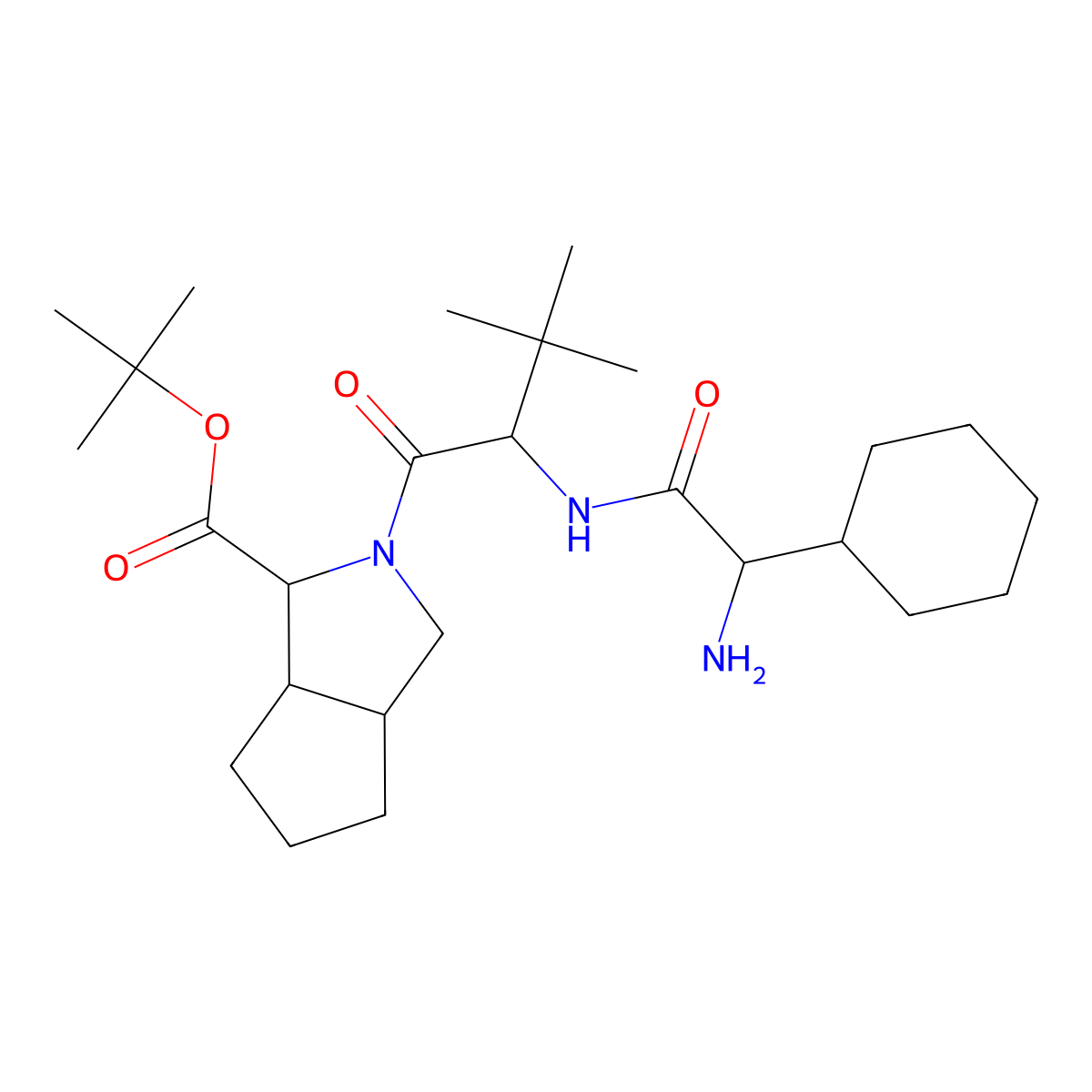 (1S,3aR,6aS)-tert-butyl 2-((R)-2-((R)-2-amino-2-cyclohexylacetamido)-3,3-dimethylbutanoyl)octahydrocyclopenta[c]pyrrole-1-carboxylate molecular structure, CAS 2803375-35-9