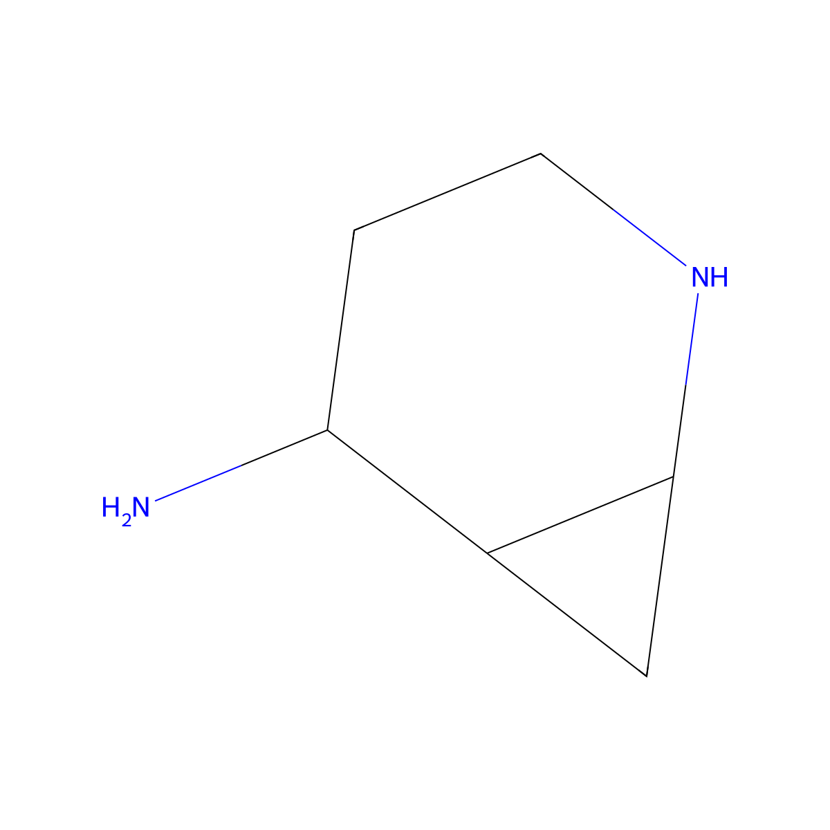 rac-(1R,5R,6R)-2-azabicyclo[4.1.0]heptan-5-amine molecular structure, CAS 2803376-27-2