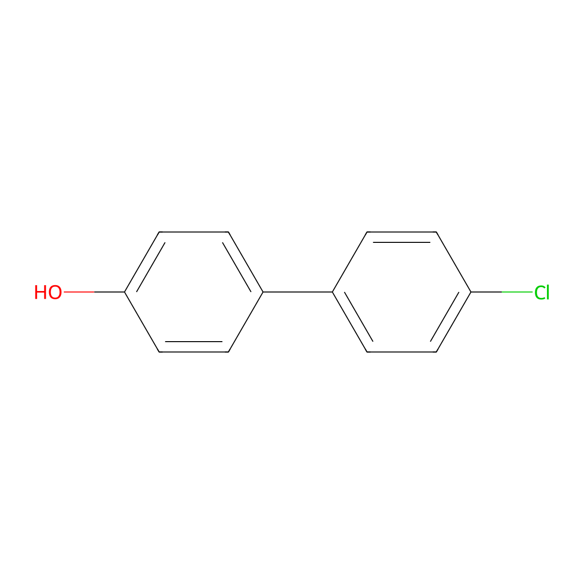 4'-Chloro-4-biphenylol molecular structure, CAS 28034-99-3