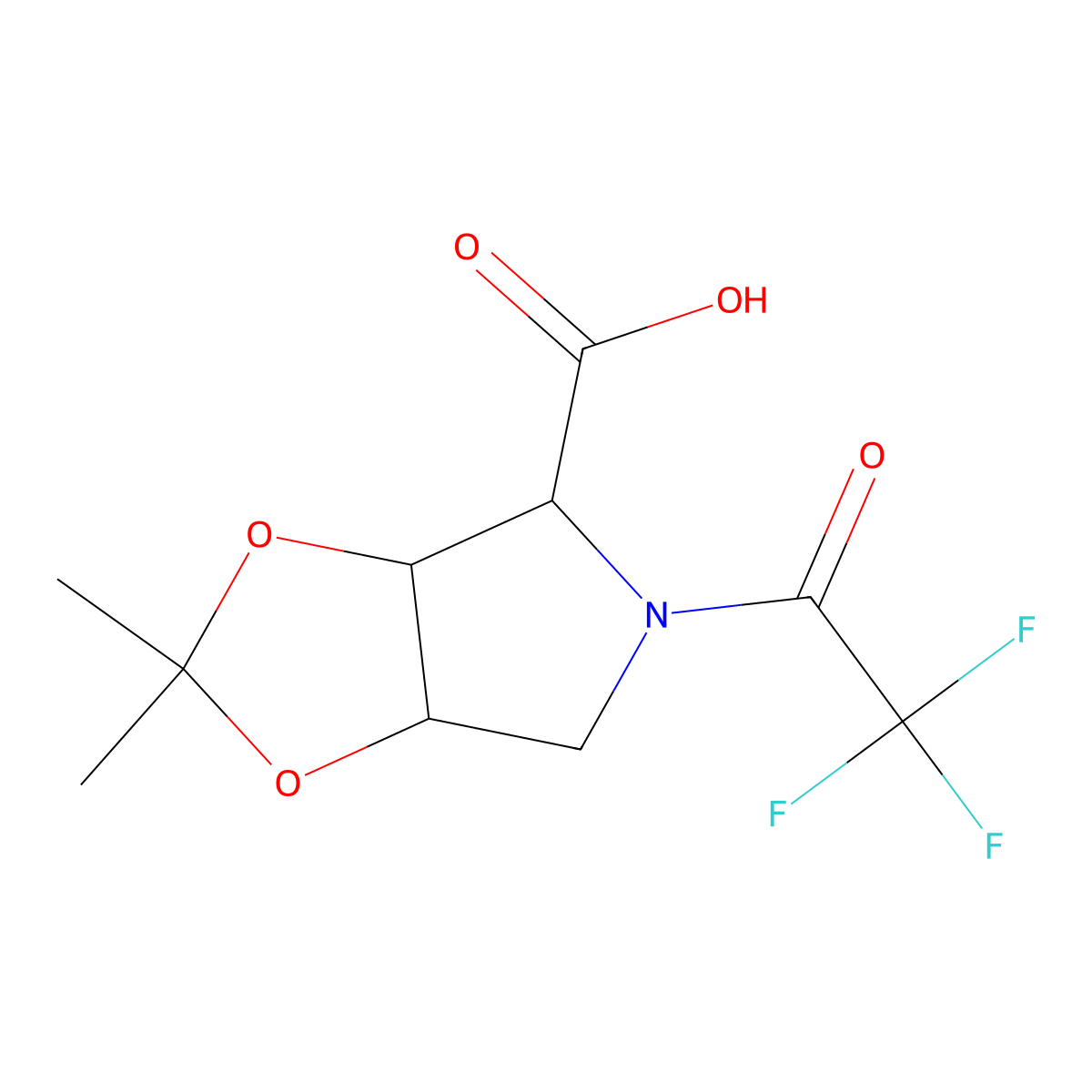 rac-(3aR,4S,6aS)-2,2-dimethyl-5-(2,2,2-trifluoroacetyl)-hexahydro-[1,3]dioxolo[4,5-c]pyrrole-4-carboxylic acid molecular structure, CAS 2803402-82-4
