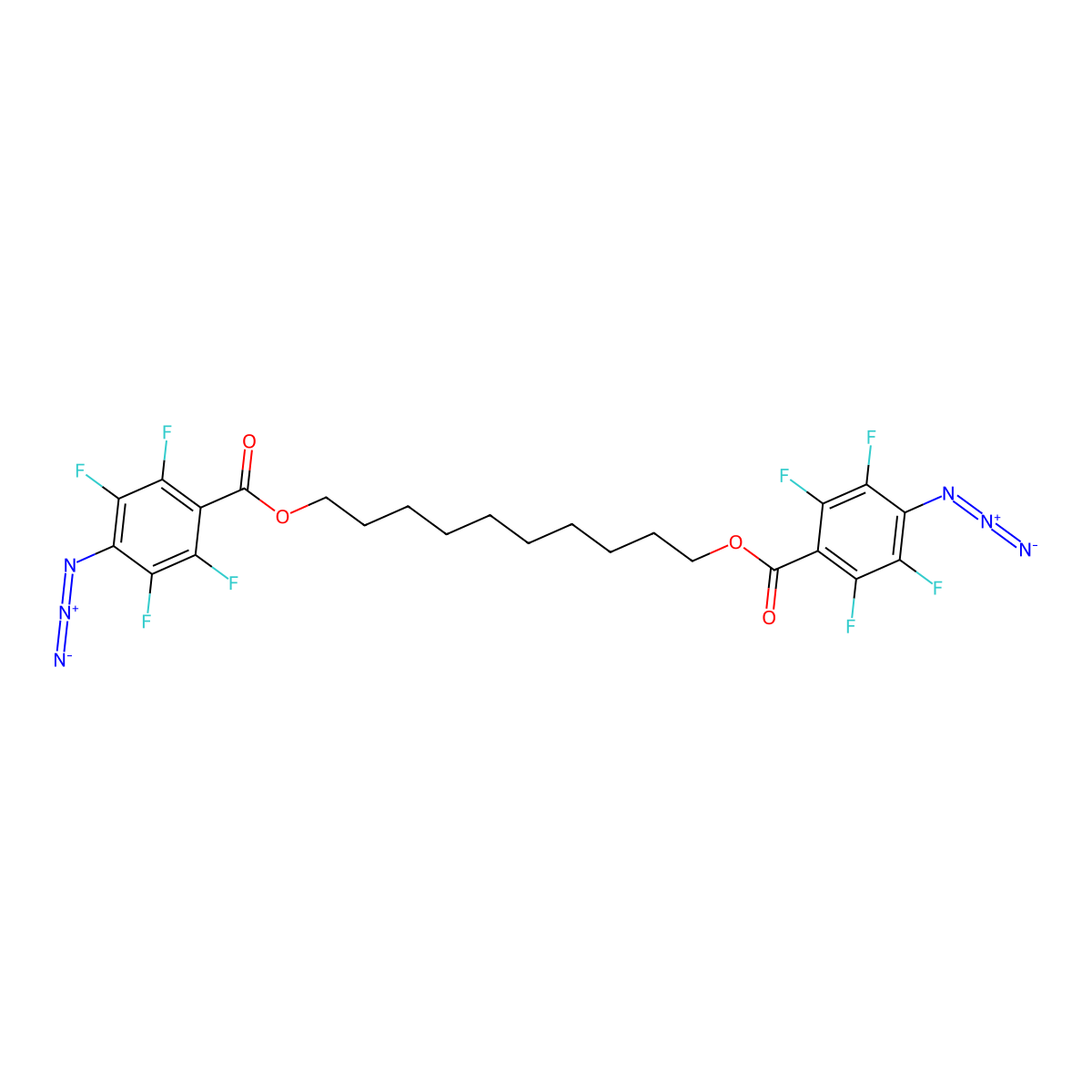 Decane-1,10-diyl bis(4-azido-2,3,5,6-tetrafluorobenzoate) molecular structure, CAS 2803403-55-4