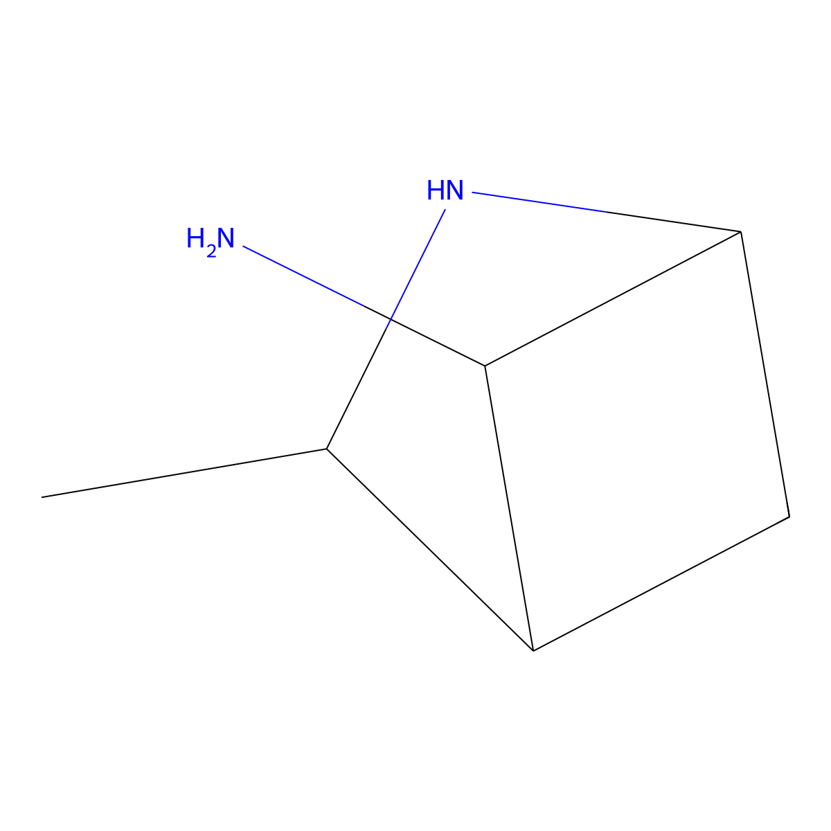 rac-(1R,3R,4S,5S)-3-methyl-2-azabicyclo[2.1.1]hexan-5-amine molecular structure, CAS 2803407-59-0