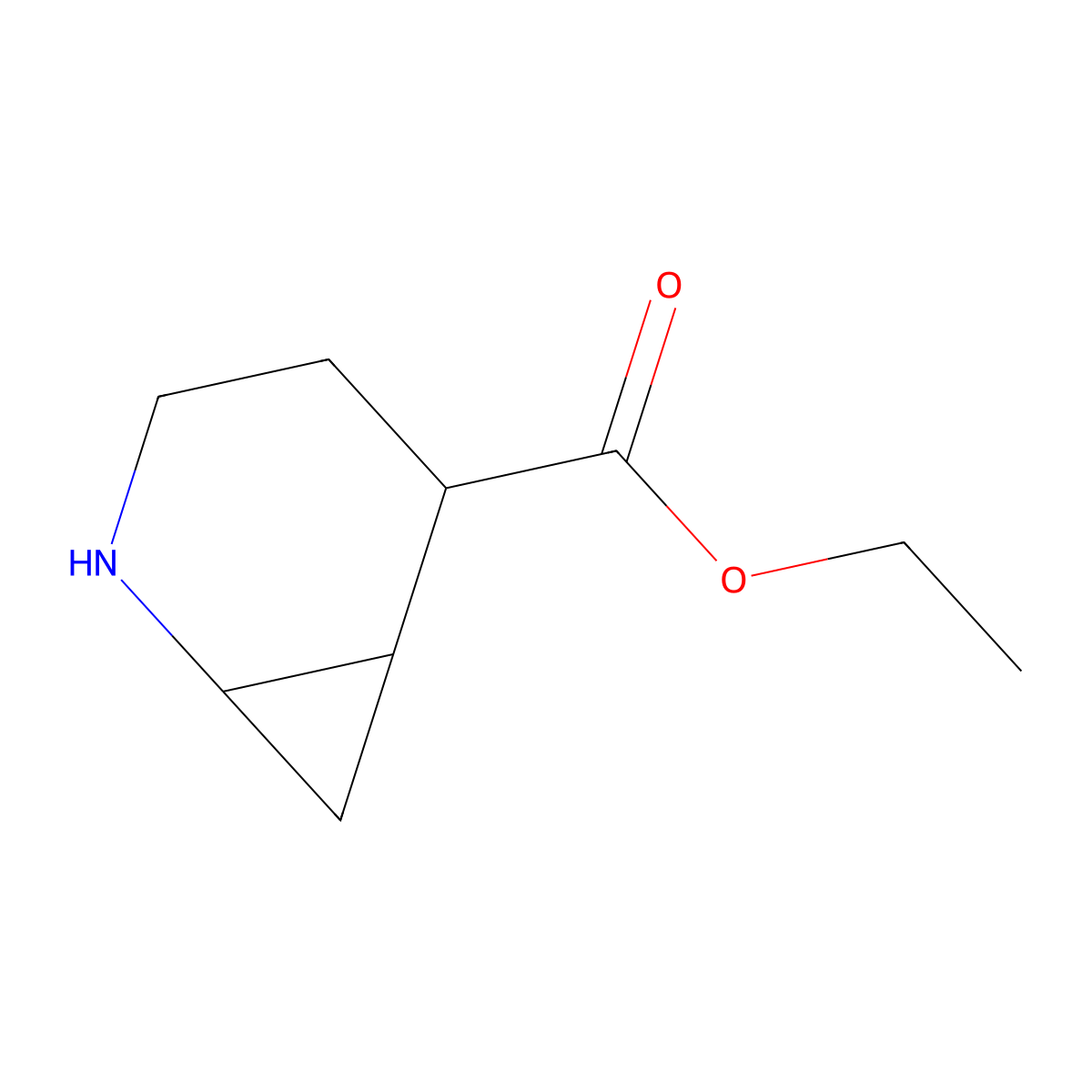 rac-ethyl (1R,5R,6R)-2-azabicyclo[4.1.0]heptane-5-carboxylate molecular structure, CAS 2803409-22-3