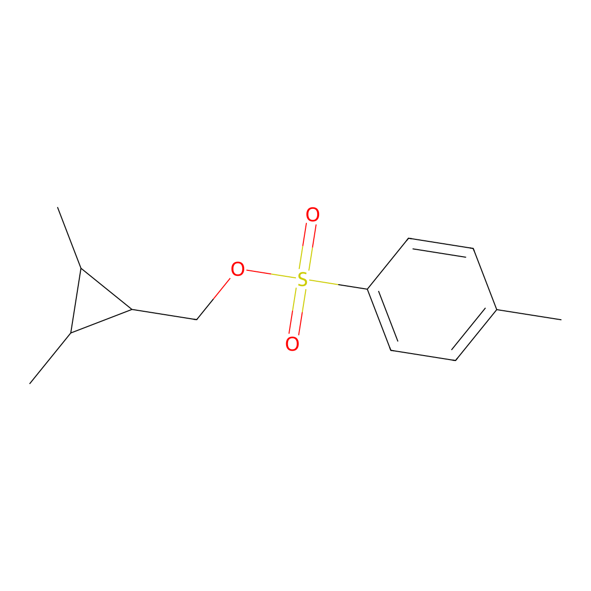rac-[(2R,3R)-2,3-dimethylcyclopropyl]methyl 4-methylbenzene-1-sulfonate molecular structure, CAS 2803409-41-6