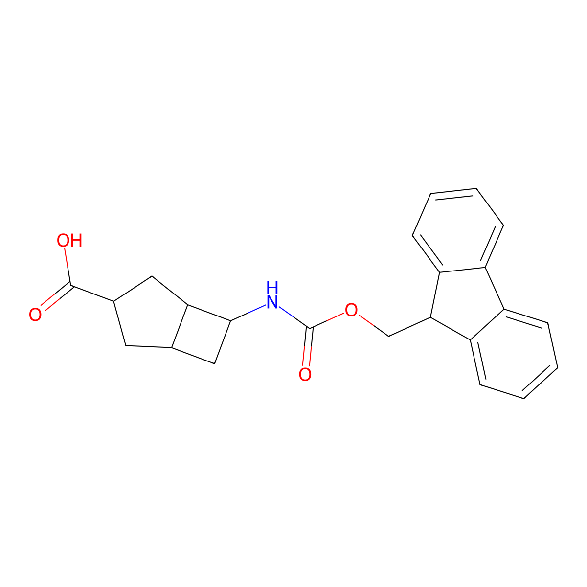 rac-(1R,3S,5R,6S)-6-({[(9H-fluoren-9-yl)methoxy]carbonyl}amino)bicyclo[3.2.0]heptane-3-carboxylic acid molecular structure, CAS 2803410-84-4