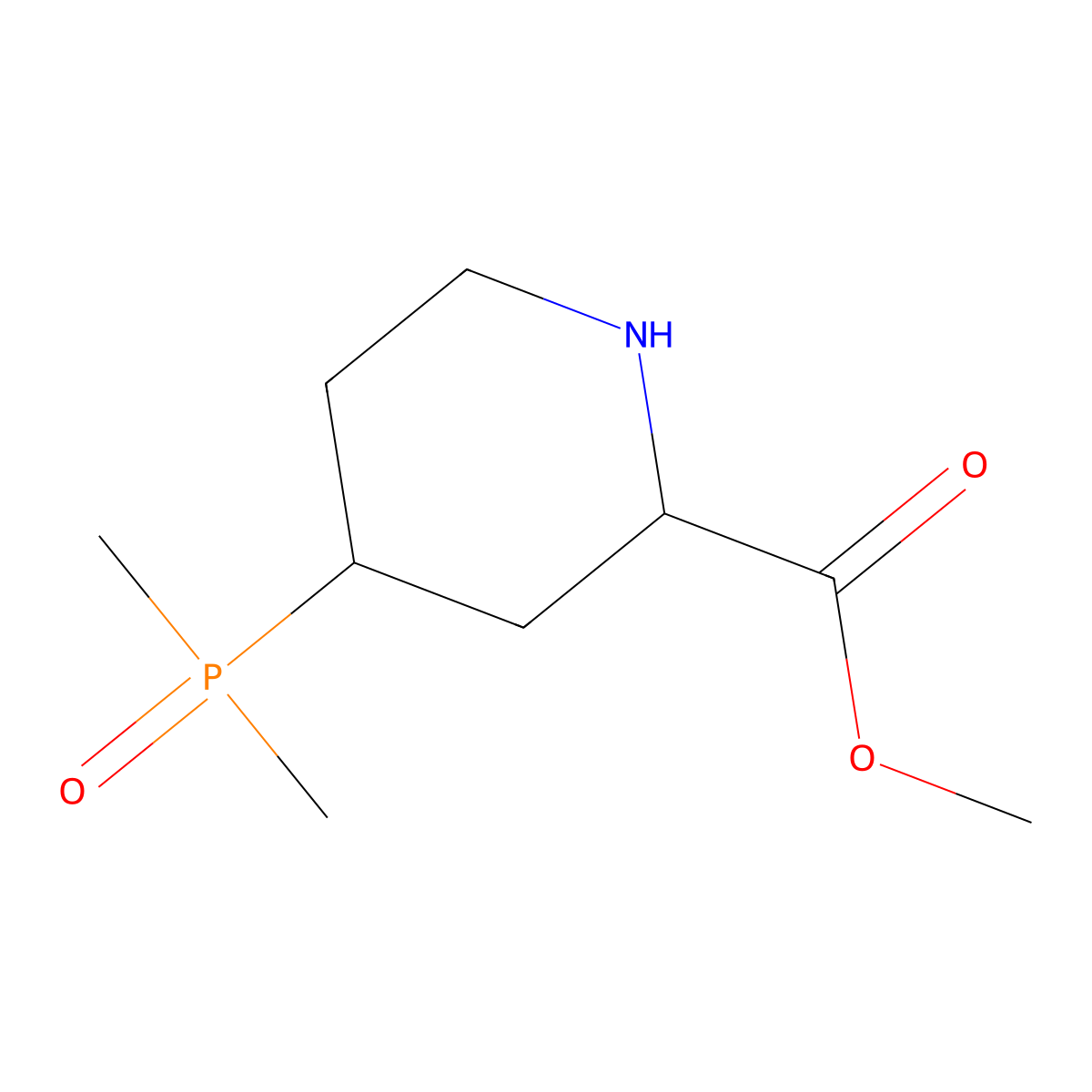 rac-methyl (2R,4S)-4-(dimethylphosphoryl)piperidine-2-carboxylate molecular structure, CAS 2803413-48-9