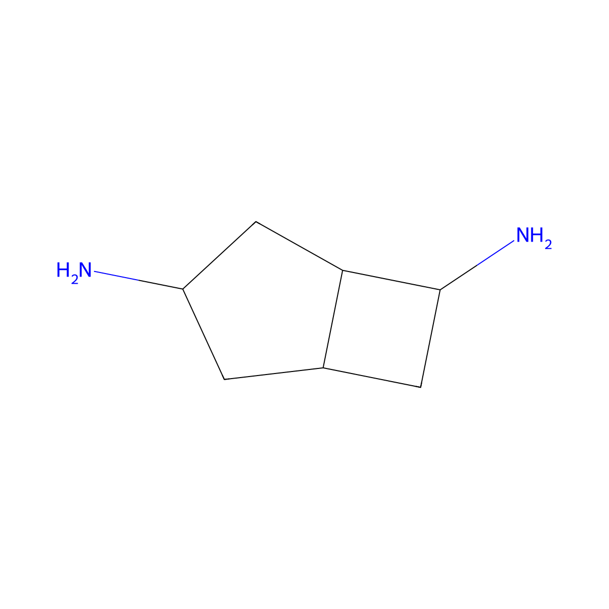 rac-(1R,3S,5R,6S)-bicyclo[3.2.0]heptane-3,6-diamine molecular structure, CAS 2803415-21-4
