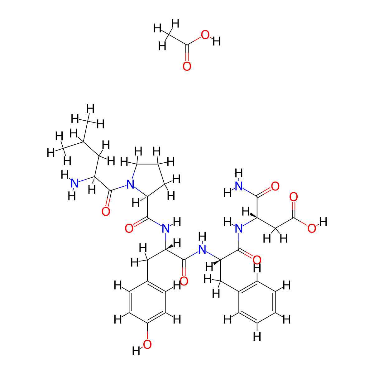 LPYFD-NH2 acetate molecular structure, CAS 2803415-97-4