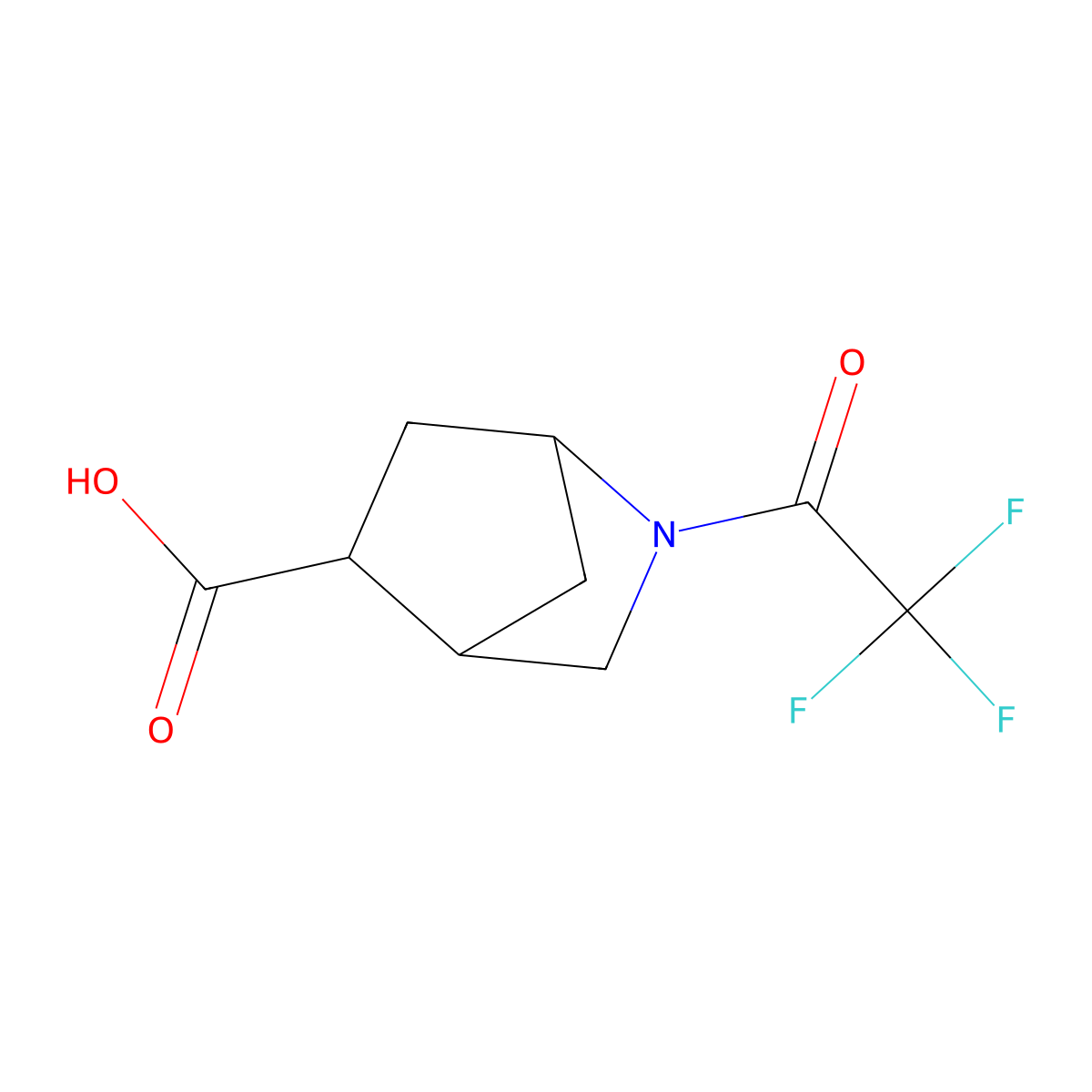 (1S,4R,5R)-2-(2,2,2-trifluoroacetyl)-2-azabicyclo[2.2.1]heptane-5-carboxylic acid molecular structure, CAS 2803417-57-2