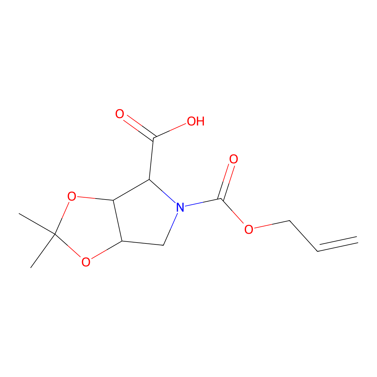 rac-(3aR,4S,6aS)-2,2-dimethyl-5-[(prop-2-en-1-yloxy)carbonyl]-hexahydro-[1,3]dioxolo[4,5-c]pyrrole-4-carboxylic acid molecular structure, CAS 2803417-68-5