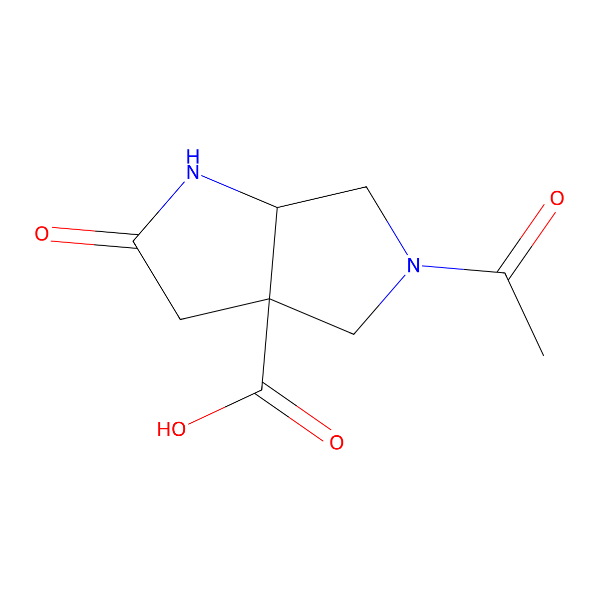 rac-(3aR,6aS)-5-acetyl-2-oxo-octahydropyrrolo[3,4-b]pyrrole-3a-carboxylic acid molecular structure, CAS 2803418-00-8