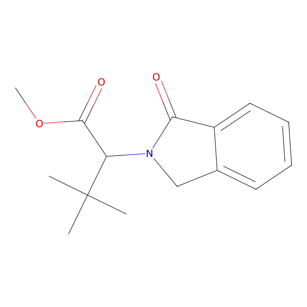 Methyl (2S)-3,3-dimethyl-2-(1-oxo-3H-isoindol-2-yl)butanoate molecular structure, CAS 2803420-07-5