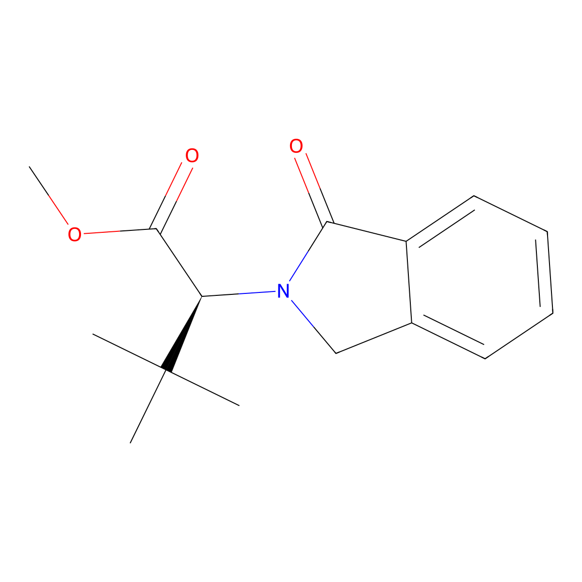 Methyl (2S)-3,3-dimethyl-2-(1-oxo-3H-isoindol-2-yl)butanoate molecular structure, CAS 2803420-07-5