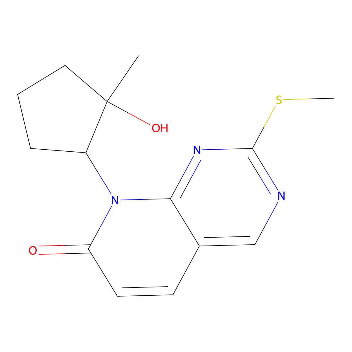 8-((1S,2S)-2-Hydroxy-2-methylcyclopentyl)-2-(methylthio)pyrido[2,3-d]pyrimidin-7(8H)-one molecular structure, CAS 2803420-66-6