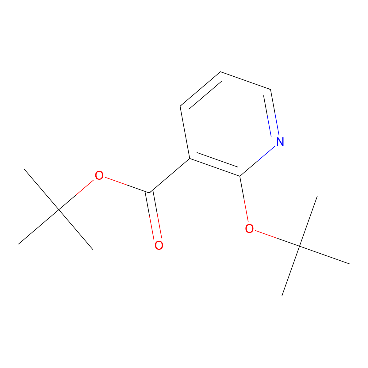 Tert-butyl 2-(tert-butoxy)nicotinate molecular structure, CAS 2803451-93-4
