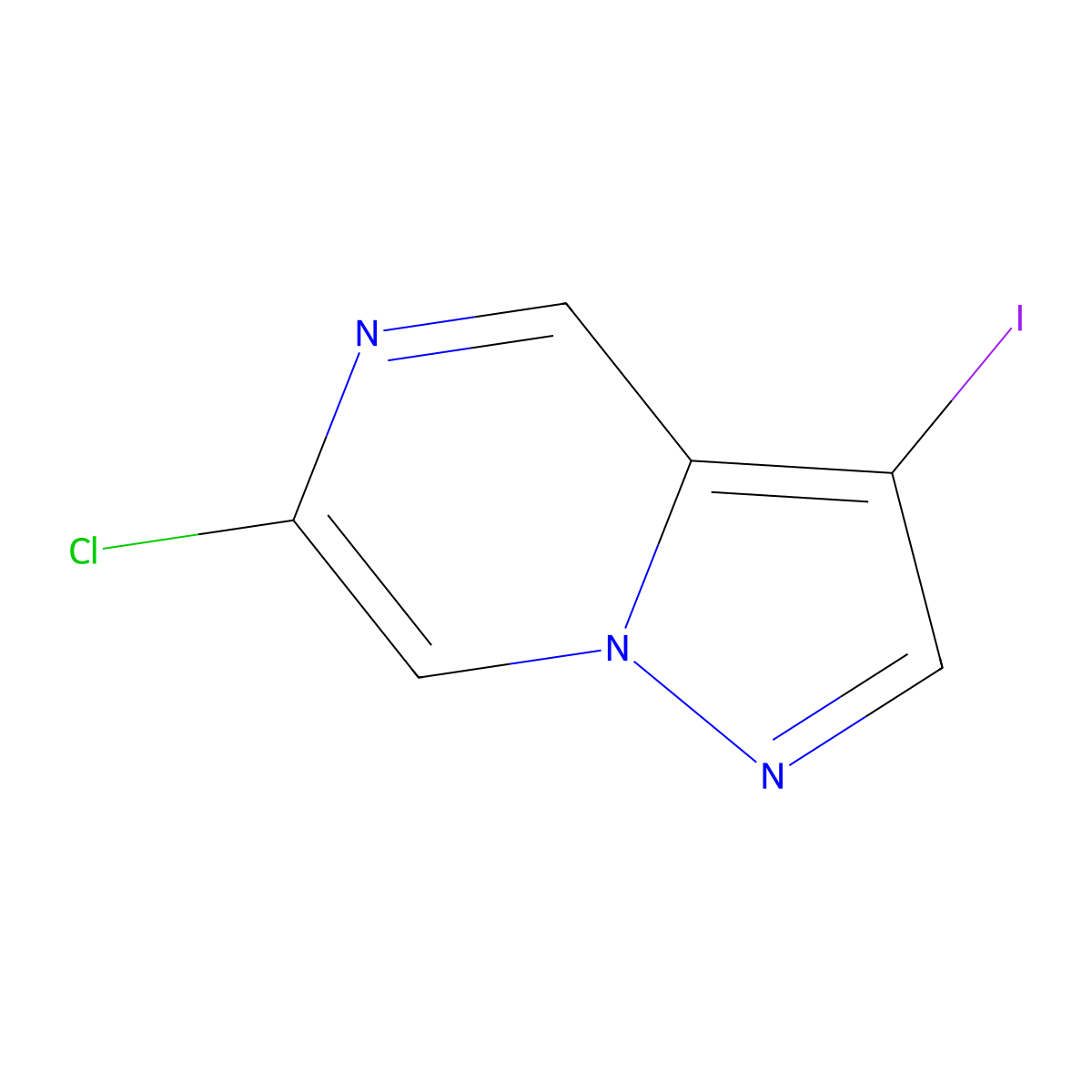 6-Chloro-3-iodopyrazolo[1,5-a]pyrazine molecular structure, CAS 2803452-01-7